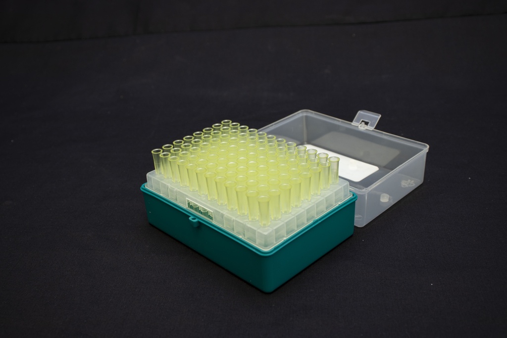 Pipet Tip, 1 - 200 uL, Yellow, 96 rack