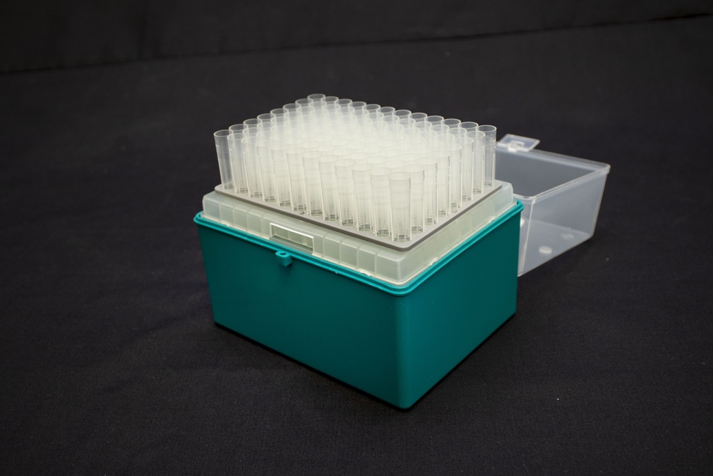 Pipet Tip, 100 - 1250 uL, Blue, 96 rack