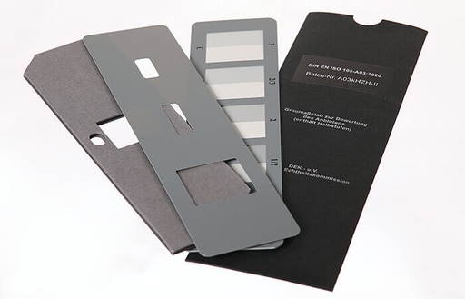 [DEK000003] DEK Gray scale for the evaluation of bleeding according to DIN EN 20105-A03 - (long version/one sided)